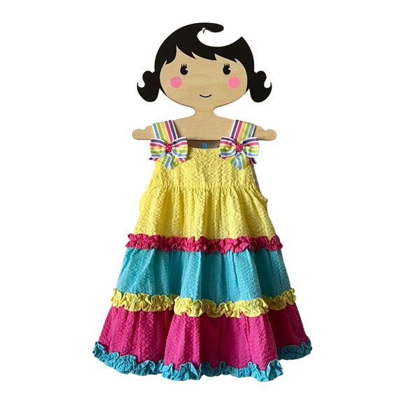 Emily Rose Multicolored Sun Dress with Ruffles Butterflies Bows Little Girls - Picture 1 of 6